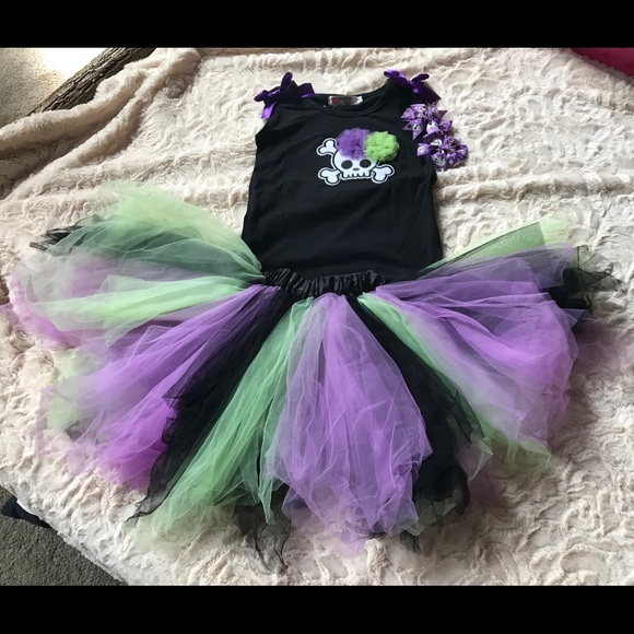 50% markdown NWT Skull Halloween Tutu Boutique - Picture 3 of 8